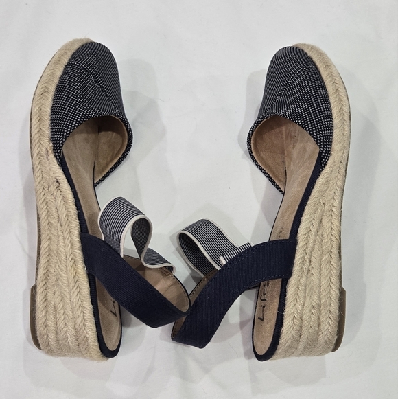 Lifestride Kimmie Espadrille Wedge Velocity 2.0 Navy Almond Milk Coastal 9.5 - Picture 9 of 12